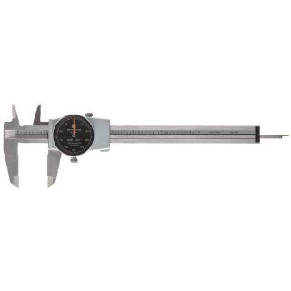 Brown & Sharpe 599 579 5 Dial Caliper, Stainless Steel, Black Face, 0 6" Range, +/ 0.001" Accuracy, 0.001" Resolution, Meets DIN 862 Specifications Browne And Sharp Caliper