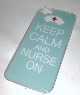 Keep Calm and Nurse On iPhone 5 CLEAR Plastic Case Cell Phones & Accessories