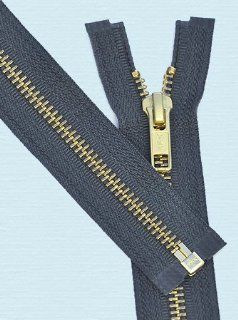23" Medium Weight Jacket Zipper YKK #5 Brass ~ Separating ~ 579 Dark Grey (1 Zipper/pack)