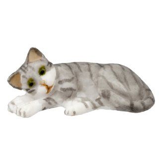 Dollhouse Miniature Nipper (Sleeping Grey Kitten or 1/2" Scale Cat) Toys & Games