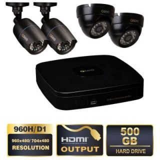 Q SEE Premium Series 4 Channel 500GB Real Time Recording DVR with (4) Hi Res 960H 700 TVL Cameras, 80 ft. Night Vision QC524 4K2 5