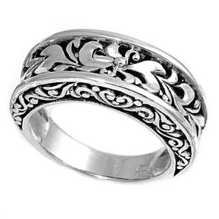 Sterling Silver Filigree Ring for Women Jewelry