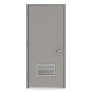L.I.F Industries 36 in. x 84 in. Right Hand Non Firerated Louver Door Unit with Welded Frame UWNR3684R