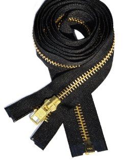 Sale 72" Chaps Zipper YKK #10 Extra Heavy Duty Brass Separating ~ 580 Black (1 Zipper / Pack)