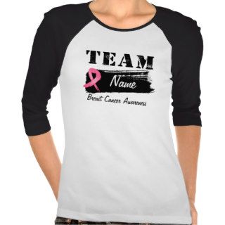 Custom Team Name   Breast Cancer Tee Shirts