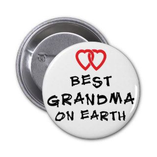 Best Grandma On Earth Pinback Button