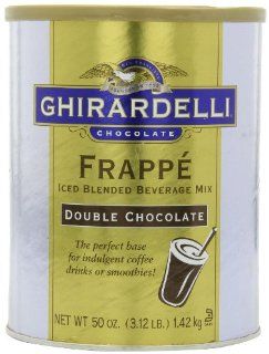 Ghirardelli Chocolate Frappe, Double Chocolate, 50 Ounce Can  Hot Cocoa Mixes  Grocery & Gourmet Food