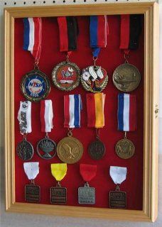 Sport / Military Medals, Pins, Patches, Ribbons Display Case Cabinet, MPC01(RED) OA  Sports Award Medals  Sports & Outdoors