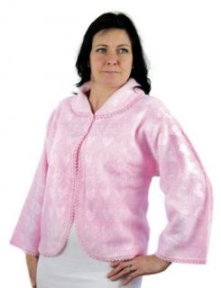 Lux Lux Women's Classic Thermal Brushed Bed Jacket With Collar, Made in UK