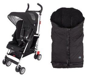 Maclaren BMW Stroller WITH Footmuff (Black)  Standard Baby Strollers  Baby