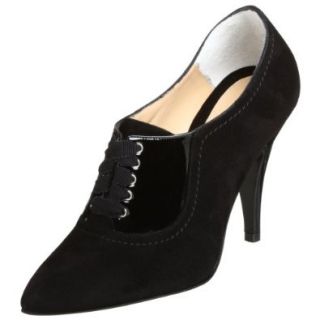 Te Casan by Gianluca Soldi Women's Georgina Oxford Ankle Boot,Black Suede,36.5 EU (US Women's 6.5 M) Shoes
