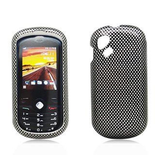 Black Carbon Fiber Print Hard Cover Case for Alcatel One Touch OT 606A 606 Cell Phones & Accessories