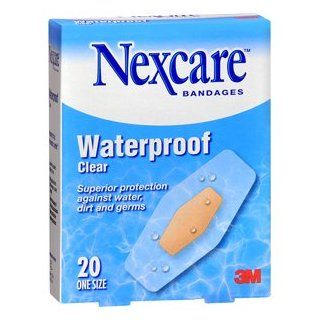Special Pack of 5 3M Nexcare Waterproof Bandages 586 20, 1 1/16 inch x 2 1/4 inch, 20 Bandages/Box Health & Personal Care