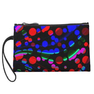 Abstract Neon Awesome Colorful Design Mini Clutch Wristlet Purse