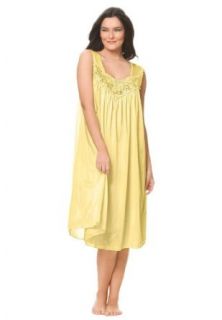 Only Necessities Women's Plus Size Tricot waltz length nightgown