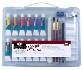 Royal & Langnickel Essentials Clear View Watercolor Painting Set, Small