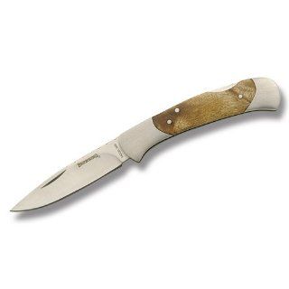 Browning Knives 588 Small Lockback Pocket Knife with Burl Wood Handles Sports & Outdoors