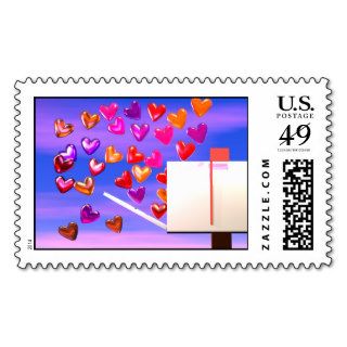 Valentine Heart Mail Stamp