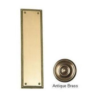 Brass Accents A06 P0240 609 Academy Antique Brass Push Plate Door Plat  Door Kick Plates  Patio, Lawn & Garden