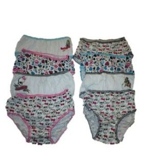 Handcraft Girls Monster High 8 Pack Panties Multi (6, Briefs) Hipster Panties Clothing