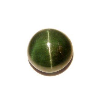 2.05 Ct. RARE Natural Round Cabochon Green Cat's Eye Apatite Loose Gemstone Jewelry