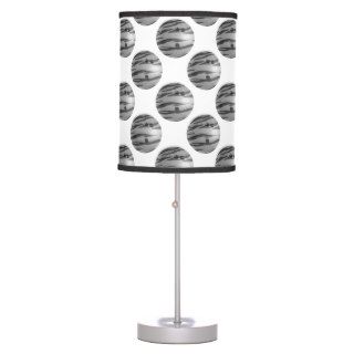 Bowling Ball Tiger White Table Lamps