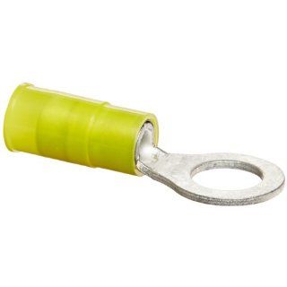 NSI Industries R12 56N Nylon Insulated Ring Terminal, 12 10 Wire Size, 5/16" Stud Size, 0.591" Width, 1.398" Length (Pack of 40)