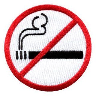 No Smoking Sign Symbol Warning Cigarette Smoke Applique Iron on Patch New S 592 Handmade Design From Thailand  Other Products  