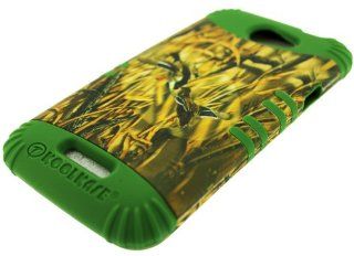 Hybrid Dark Green Rubber Silicone Skin Camouflage Mossy Oak Shadow Grass/Wild Ducks Cover Hard Case Snap on For AT&T HTC One X S720e Cell Phones & Accessories