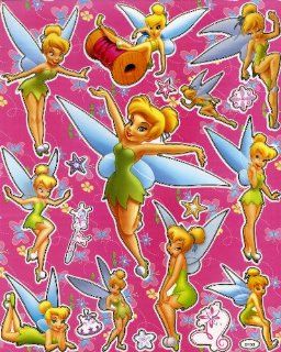 Tinkerbell Fairy in Peter Pan Movie Disney STICKER SHEET D133 ~ pixie dust ~ fairy wand ~ angel wings 