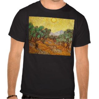 Van Gogh Olive Trees Yellow Sky & Sun (F710) Tee Shirts