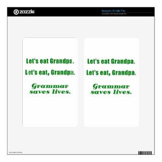 Lets Eat Grandpa Grammar Saves Lives Skins For Kindle Fire