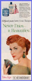 1956 Debra Paget for Lustre Creme Shampoo Original Print Ad Advertising  