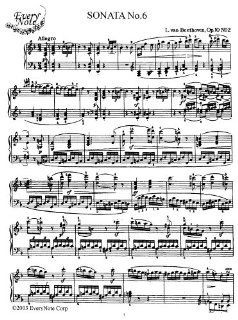 Sonata No. 6 Op. 10, No. 2 Instantly  and print sheet music Beethoven Books