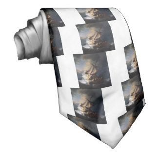 Rembrandt The Storm on the Sea of Galilee Neck Ties