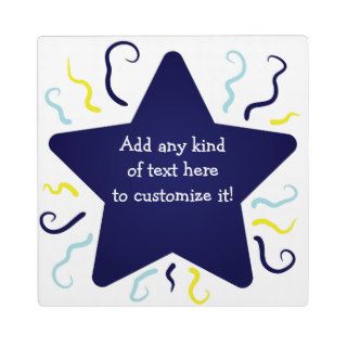 Twinkling Stars White Background Photo Plaque