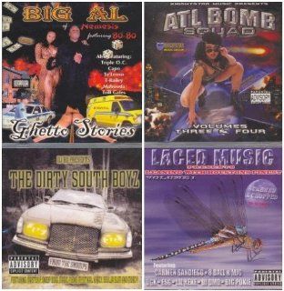 """5 CD Set""" Atl. Bomb Squad Vol. 3 & 4 / Houston's Finest (Screwed & Chopped) / Dirty South Boyz   From the Swamps [Explicit Lyrics] / Big Al   Ghetto Stories Music