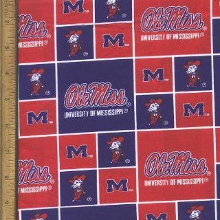 44" Fabric "University of Mississippi Ole Miss" Fabric By the Yard  Other Products  