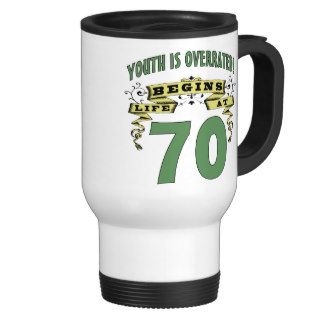 Life Begins At 70th Birthday Mug