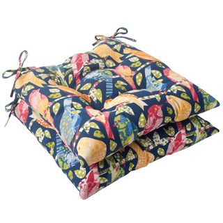 Pillow Perfect Ash Hill Polyester Tufted Outdoor Seat Cushions (Set of 2) Pillow Perfect Outdoor Cushions & Pillows