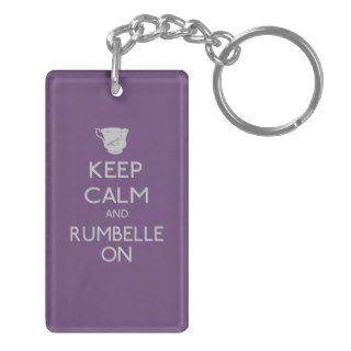 Keep Calm and Rumbelle On Rectangle Acrylic Keychain