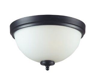 Z Lite 604F3 Harmony Three Light Flush Mount Light with Steel and Crystal Frame, Matte Black Finish and White Shade of Glass Material