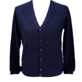 Royal Cashmere RC 608 CW Wool/Cashmere V Neck Navy Men's Cardigan at  Mens Clothing store