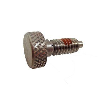 HRSP Series Steel Non Lock Out Type Hand Retractable Spring Plunger with Knurled Handle, with Patch, 5/16" 18 Thread Size, 0.625" Thread Length Metalworking Workholding