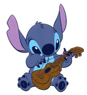 Stitch playing ukulele in Hawaii in Lilo and Stitch Movie Disney Heat Iron On Transfer for T Shirt ~ 626 Experiment  Other Products  