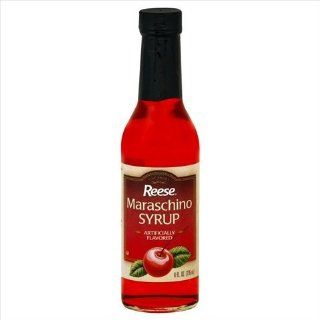 Reese Syrup, Maraschino, Bottle, 8 Ounce (Pack of 6)  Canned And Jarred Cherries  Grocery & Gourmet Food