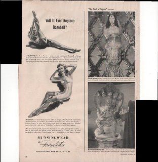 Munsingwear Foundettes Girdles Control Garments Women's Clothing Will It Ever Replace Baseball 1940 Vintage Antique Advertisement  Prints  