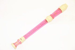 Woodnote Translucent Pink/Ivory 8 Holes Soprano Recorder Flute Musical Instruments