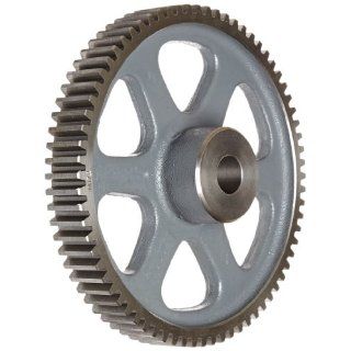 Boston Gear NH72 Spur Gear, 14.5 Pressure Angle, Cast Iron, Inch, 8 Pitch, 1.000" Bore, 9.250" OD, 1.250" Face Width, 72 Teeth