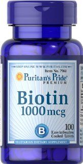 Puritan's Pride Biotin 1000 mcg 100 Tablets Health & Personal Care